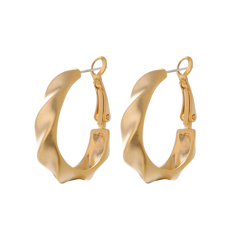 Cold Wind U-shaped Silver Stud Earrings Minimalistic Personalized